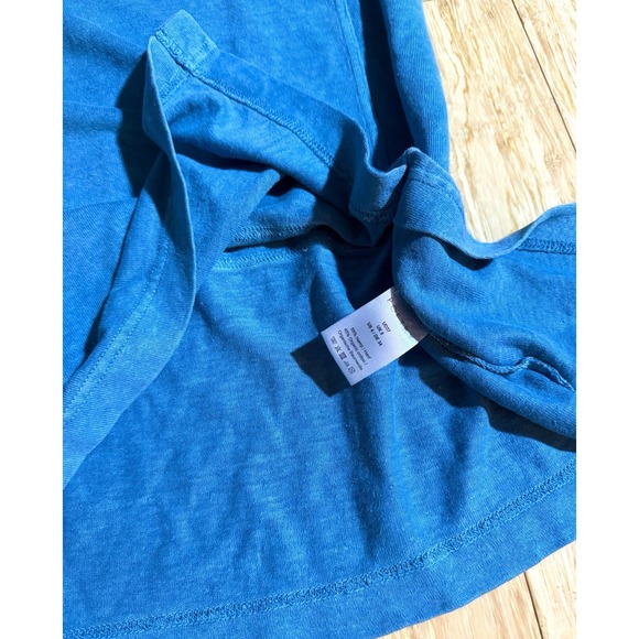 Poetry Pocket Tunic Shirt Womens Size 4 Hemp Organic Cotton 3/4 Sleeves Blue‎ - Picture 2 of 4